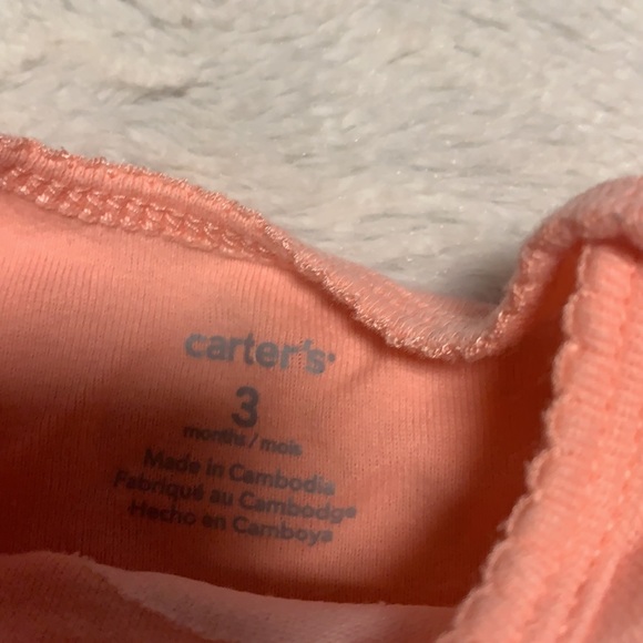 (3 for $10) Carter’s pink butterfly bodysuit - Picture 3 of 4